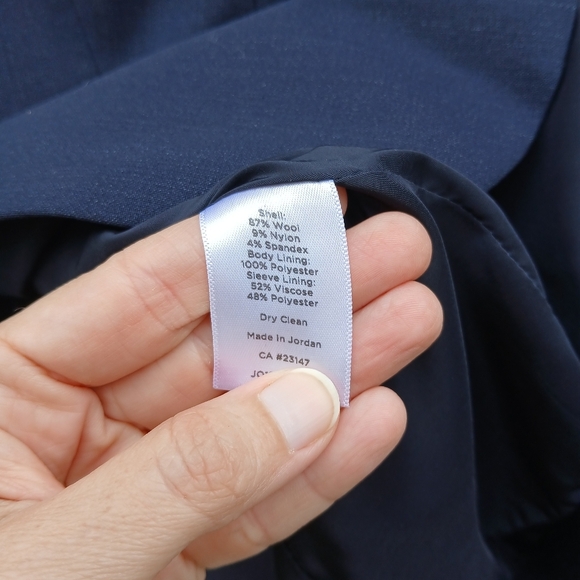 Talbots Wool Blend Blazer Navy Size 8p - Picture 4 of 6